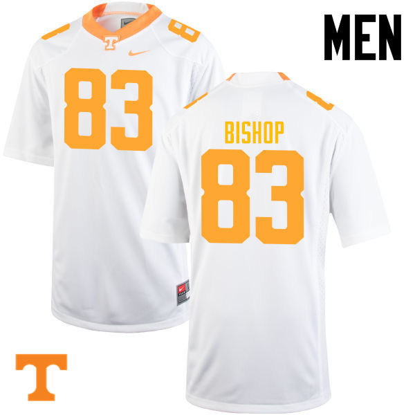 Men #83 BJ Bishop Tennessee Volunteers College Football Jerseys-White